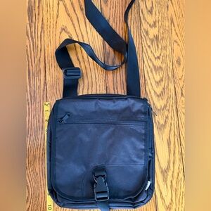 Eddie Bauer Black Tech Travel Bag Crossbody New
